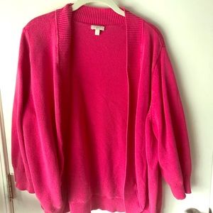 Pink open cardigan